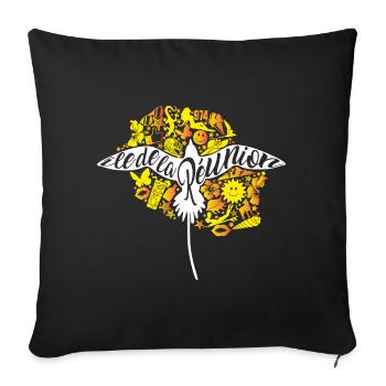 ile de la reunion paille en queue icones 2 - Housse de coussin décorative 45 x 45 cm - noir - Devant