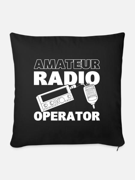 Amateur Radio Operator Funker - Sofakissenbezug 45 x 45 cm - Schwarz