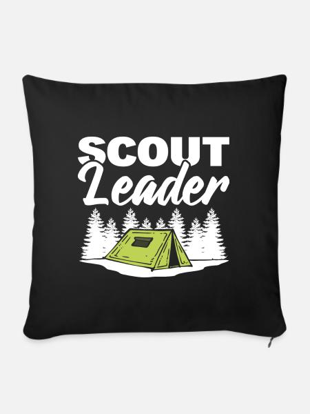 Scout Leader Scouter - Sofakissenbezug 45 x 45 cm - Schwarz