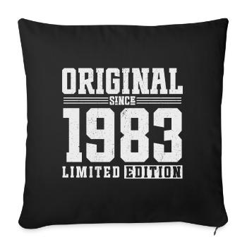 Original Since 1983 Vintage Vintage Birthday - Sofa pillowcase 17,3'' x 17,3'' (45 x 45 cm) - black - Front