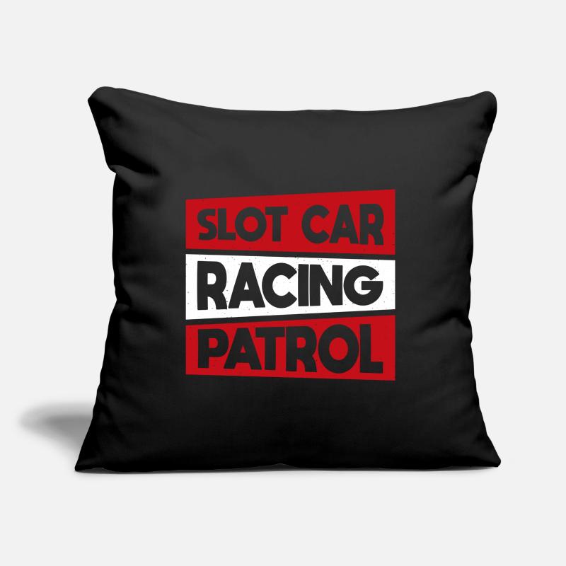 Idée de course de voiture de circuit de patrouille de course de voiture de circuit Housse de coussin décorative 45 x 45 cm