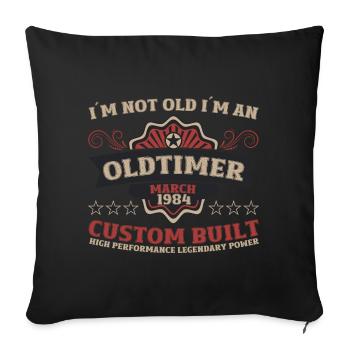 40th Birthday March Vintage 1984 Classic Car - Sofa pillowcase 17,3'' x 17,3'' (45 x 45 cm) - black - Front