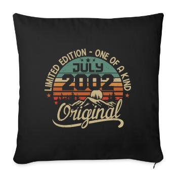 Gift July 2002 Birthday Gift 2002 July - Sofa pillowcase 17,3'' x 17,3'' (45 x 45 cm) - black - Front