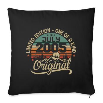 Cadeau Juillet 2005 Cadeau Anniversaire 2005 Juli - Sofakissenbezug 45 x 45 cm - Schwarz - Vorne