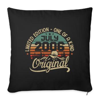 Cadeau Juillet 2006 Cadeau Anniversaire 2006 Juli - Sofakissenbezug 45 x 45 cm - Schwarz - Vorne