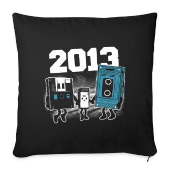Vintage Born In 2013 Birthday Gift 2013 - Sofa pillowcase 17,3'' x 17,3'' (45 x 45 cm) - black - Front