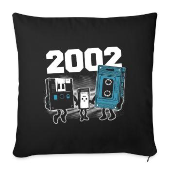Vintage Born In 2002 Birthday Gift 2002 - Sofa pillowcase 17,3'' x 17,3'' (45 x 45 cm) - black - Front