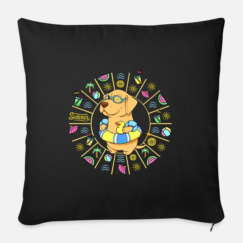 Take me to the Beach! - Sofa pillowcase 17,3'' x 17,3'' (45 x 45 cm) - black