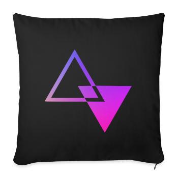Sablier coloré - Housse de coussin décorative 45 x 45 cm - noir - Devant