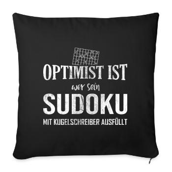 Sudoku Sudoku Geschenk Für Rätsel Fans - Sofakissenbezug 45 x 45 cm - Schwarz - Vorne