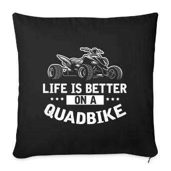 Quard ATV Gift Quad Rider Idée cadeau - Housse de coussin décorative 45 x 45 cm - noir - Devant