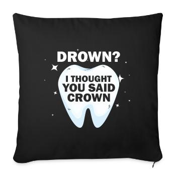 Orthodontic technician and dental laboratory - Sofa pillowcase 17,3'' x 17,3'' (45 x 45 cm) - black - Front