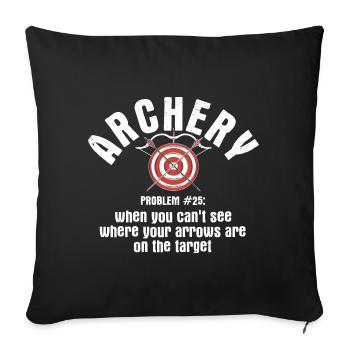 Bogenschießen Archery - Sofakissenbezug 45 x 45 cm - Schwarz - Vorne