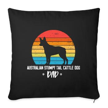 Australian Stumpy Tail Cattle Dog - Sofakissenbezug 45 x 45 cm - Schwarz - Vorne