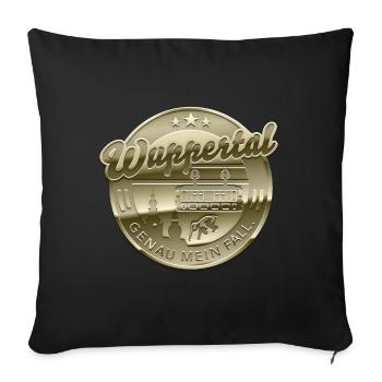 Wuppertal Goldmedaille Genau mein Fall - Sofakissenbezug 45 x 45 cm - Schwarz - Vorne