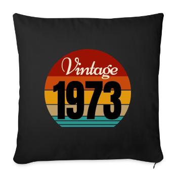 Jahrgang 1973 - Sofakissenbezug 45 x 45 cm - Schwarz - Vorne