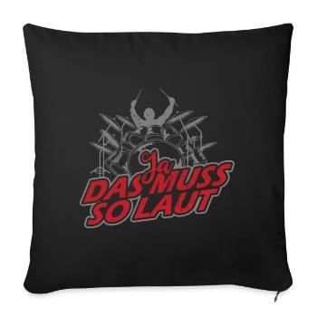 Drummer - Sofakissenbezug 45 x 45 cm - Schwarz - Vorne