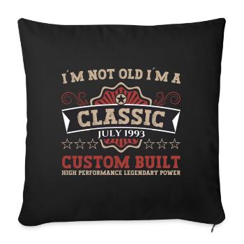 29ème anniversaire Né 1993 Juillet Cadeaux Hommes - Housse de coussin décorative 45 x 45 cm - noir - Devant