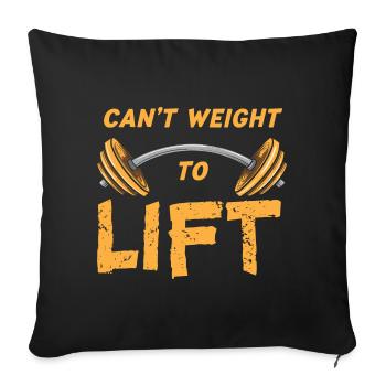 Impossible de soulever des poids pour soulever de l’haltérophilie amusante - Housse de coussin décorative 45 x 45 cm - noir - Devant