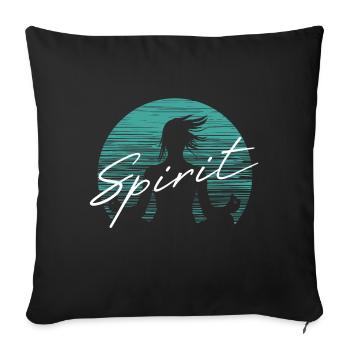 Yoga Spirituality - The well-being of meditation - Sofa pillowcase 17,3'' x 17,3'' (45 x 45 cm) - black - Front