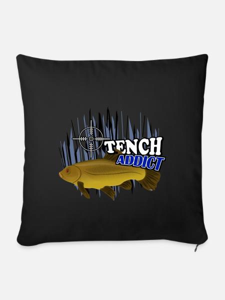Schleie - Sofakissenbezug 45 x 45 cm - Schwarz