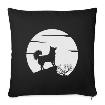 Alaskan Klee Kai - Sofakissenbezug 45 x 45 cm - Schwarz - Vorne