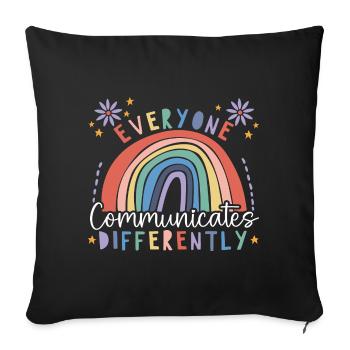 Aba therapist Behavior analyst Psychologist - Sofa pillowcase 17,3'' x 17,3'' (45 x 45 cm) - black - Front