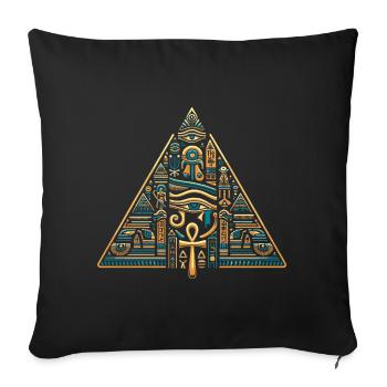 Egypt Sphinx Pharaoh Pyramid of Ancient Egypt - Sofa pillowcase 17,3'' x 17,3'' (45 x 45 cm) - black - Front