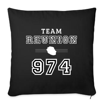 TEAM REUNION 974 - Housse de coussin décorative 45 x 45 cm - noir - Devant