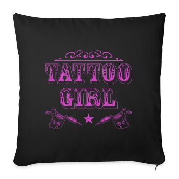 Tattoo Liebhbaber Inked Tattoo Artist Gift - Sofa pillowcase 17,3'' x 17,3'' (45 x 45 cm) - black - Front