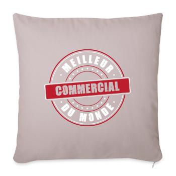 Meilleur commercial métier vendeur sales - Housse de coussin décorative 45 x 45 cm - taupe clair - Devant