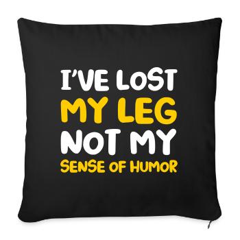 Handicap Amputee Amputation Prosthetic Leg - Sofa pillowcase 17,3'' x 17,3'' (45 x 45 cm) - black - Front