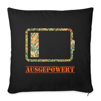 batterie e 20 - Housse de coussin décorative 45 x 45 cm - noir - Devant