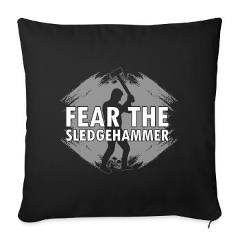 House demolition and house renovation - Sofa pillowcase 17,3'' x 17,3'' (45 x 45 cm) - black - Front