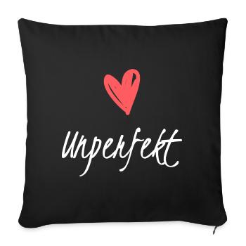 Imperfect T-shirt Funny shirt for men, Fra - Sofa pillowcase 17,3'' x 17,3'' (45 x 45 cm) - black - Front