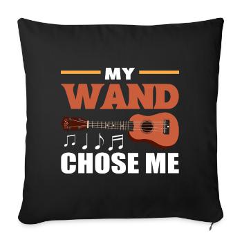 My Wand Chose Me Luthier - Sofa pillowcase 17,3'' x 17,3'' (45 x 45 cm) - black - Front