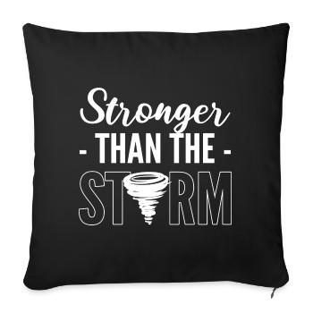 Stronger Than The Storm Wetterfrosch - Sofakissenbezug 45 x 45 cm - Schwarz - Vorne