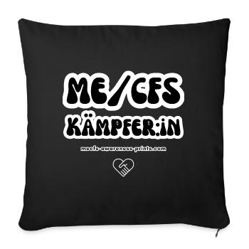 ME/CFS FIGHTER IV 🙌 - Housse de coussin décorative 45 x 45 cm - noir - Devant