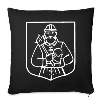 Wappen "Heldsdorf" in Siebenbürgen s/w - Sofakissenbezug 45 x 45 cm - Schwarz - Vorne