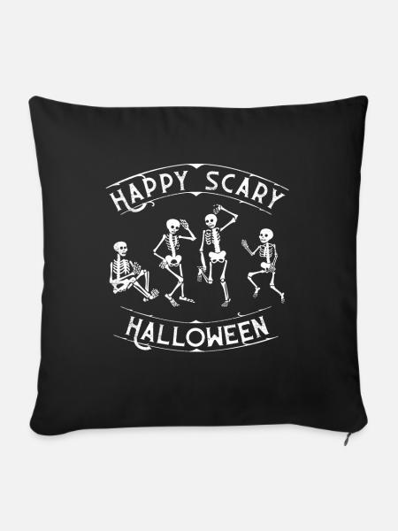 Skelett Party Halloween - Sofakissenbezug 45 x 45 cm - Schwarz