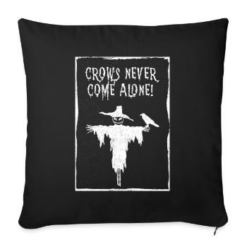Crow Epouvantail Halloween - Housse de coussin décorative 45 x 45 cm - noir - Devant