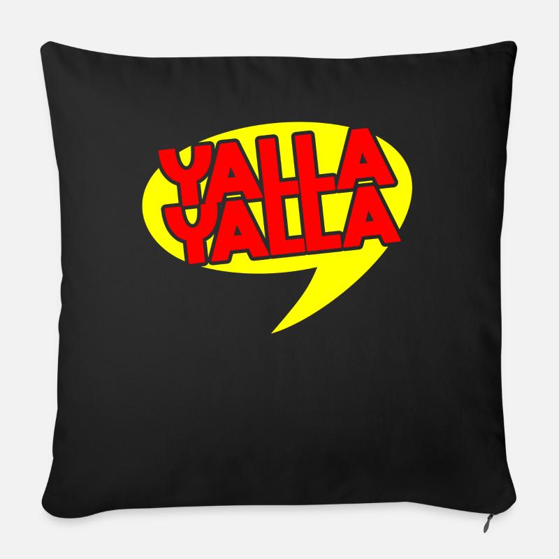 Yalla Yalla - Sofakissenbezug 45 x 45 cm - Schwarz