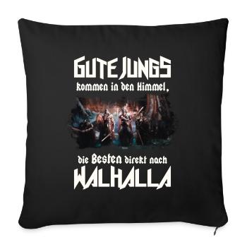 DIE BESTEN KOMMEN NACH WALHALLA - T-SHIRT - Sofakissenbezug 45 x 45 cm - Schwarz - Vorne