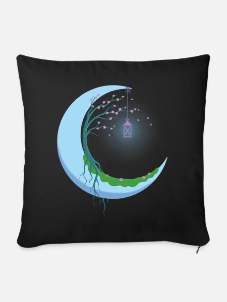Mond - Sofakissenbezug 45 x 45 cm - Schwarz