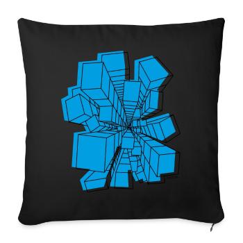 building 3D - Housse de coussin décorative 45 x 45 cm - noir - Devant