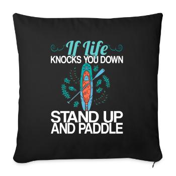 Stand Up Paddling Paddle Board Gift - Sofa pillowcase 17,3'' x 17,3'' (45 x 45 cm) - black - Front