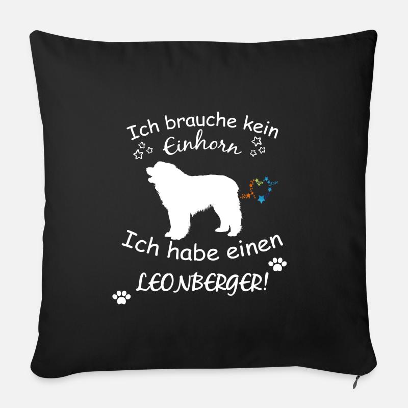 Leonberger Hund - Leonberger - Sofakissenbezug 45 x 45 cm - Schwarz