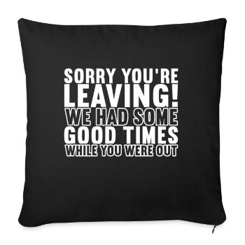 Farewell gift colleagues Job change - Sofa pillowcase 17,3'' x 17,3'' (45 x 45 cm) - black - Front