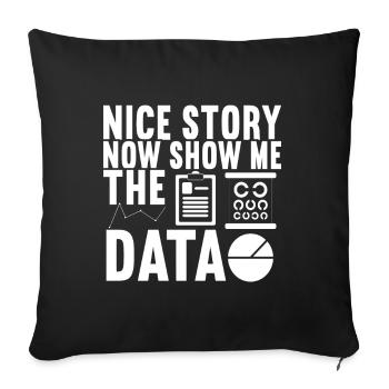 Data Scientist Data Analyst - Sofa pillowcase 17,3'' x 17,3'' (45 x 45 cm) - black - Front
