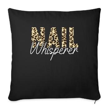 Podologie Nageldesigner Kosmetikerin - Sofakissenbezug 45 x 45 cm - Schwarz - Vorne